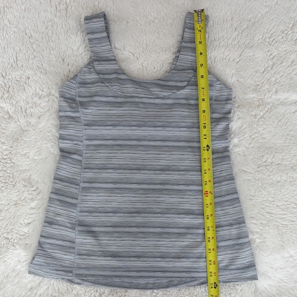 Lululemon,Size 10,Gray Striped Women's Top - Picture 8 of 16